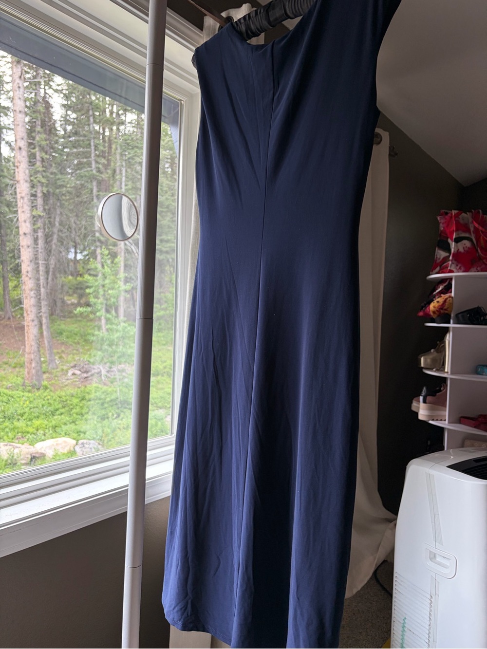 Classic Navy Sleeveless Midi Dress